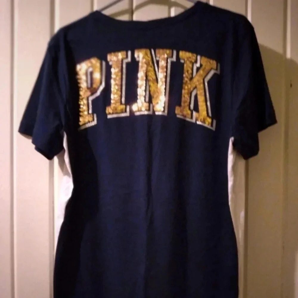 VS PINK bling tee-large NWOT